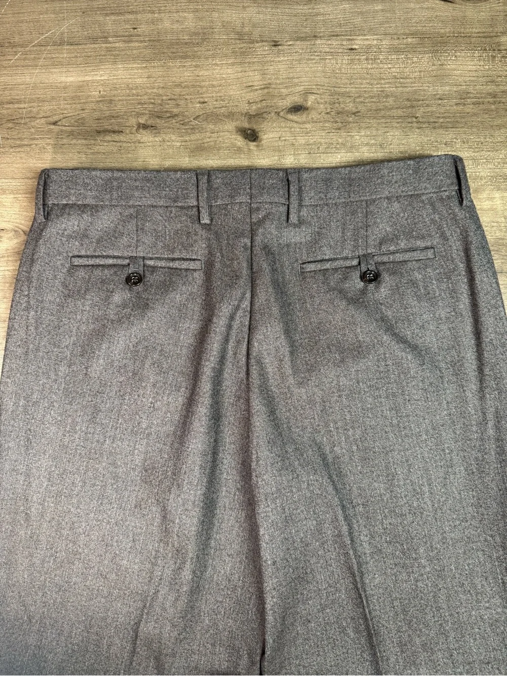 Banana Republic 100% Wool Pleated Dress Pants Mens 34x30 Brown Standard Fit EUC